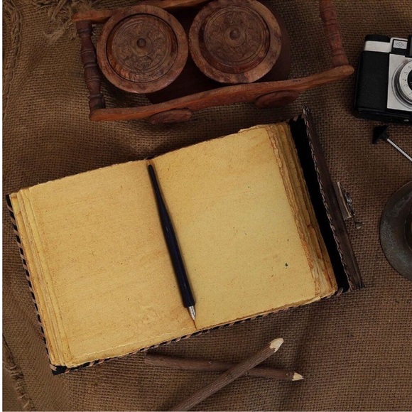 Vintage Hocus Pocus Book of Spells Leather Journal Evil Eye Diary 7” - Picture 8 of 11